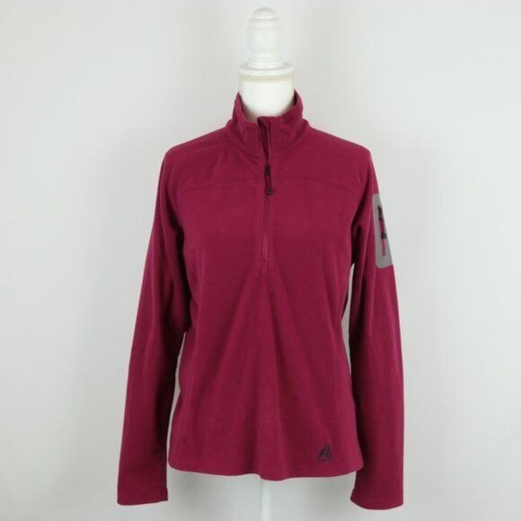 Eddie Bauer First Ascent Women's Large Pink 1/4 Zip Fleece Activewear Pullover - Picture 1 of 8